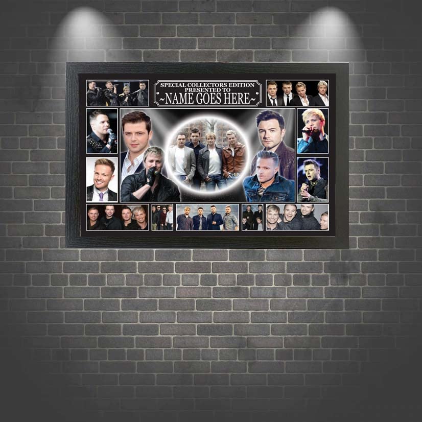 West 'Irish Boy Band' Life Music Icon Personalised Framed Wall Hanging Picture Gift