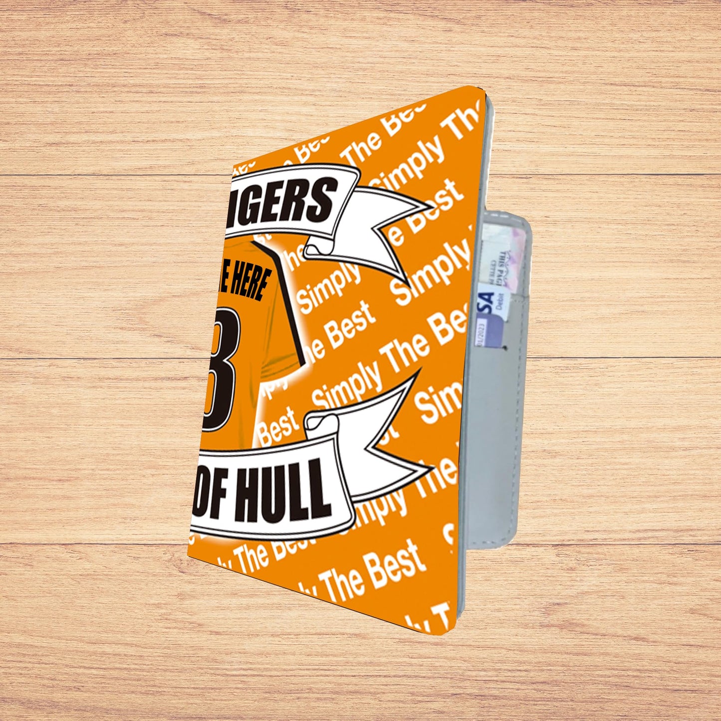 Hull Football Shirt Personalised Travel Passport Holder Case Gift Present