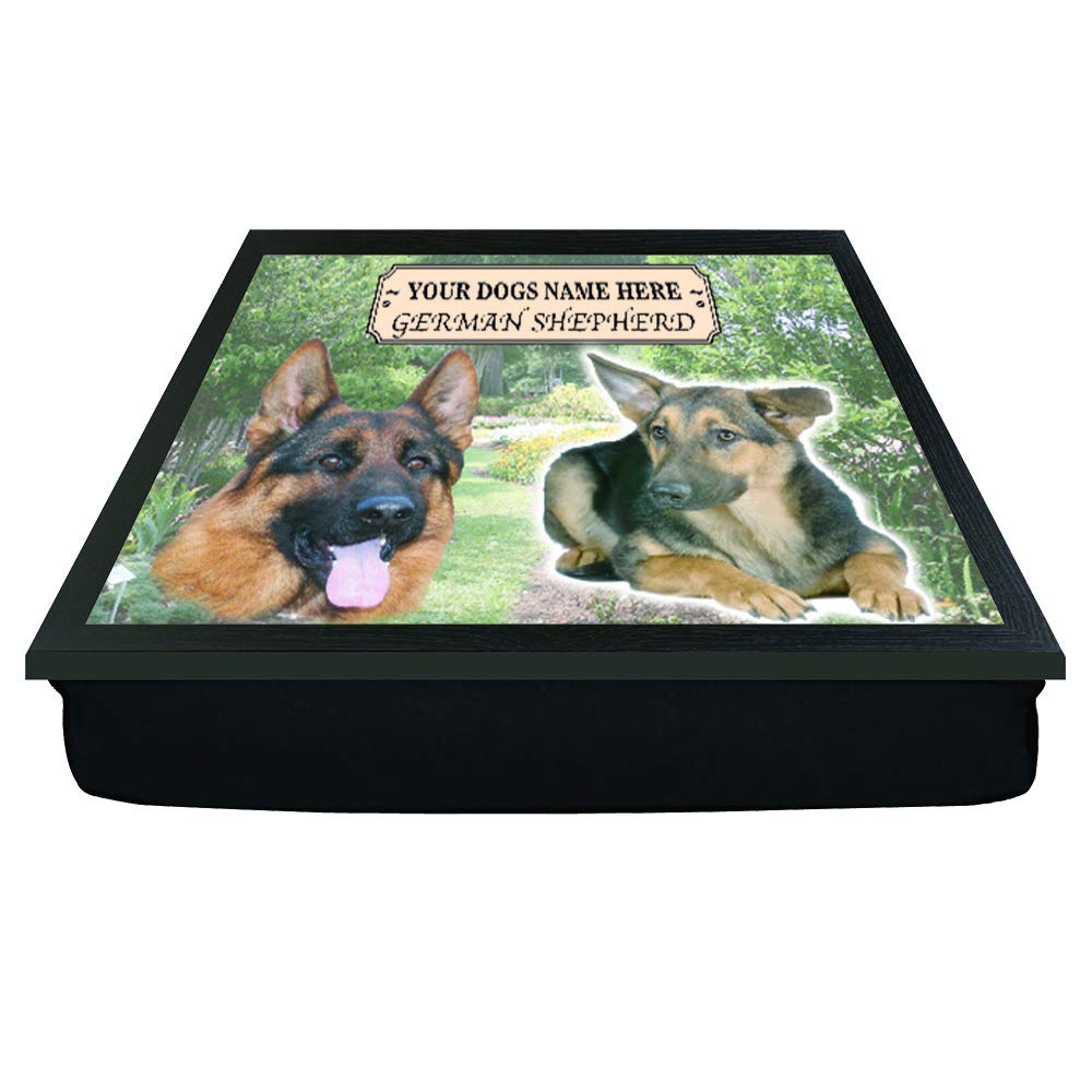 German Shepherd Alsatian Personalised Dog Breed Gift Lap Tray
