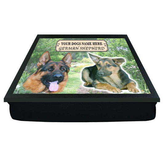 German Shepherd Alsatian Personalised Dog Breed Gift Lap Tray