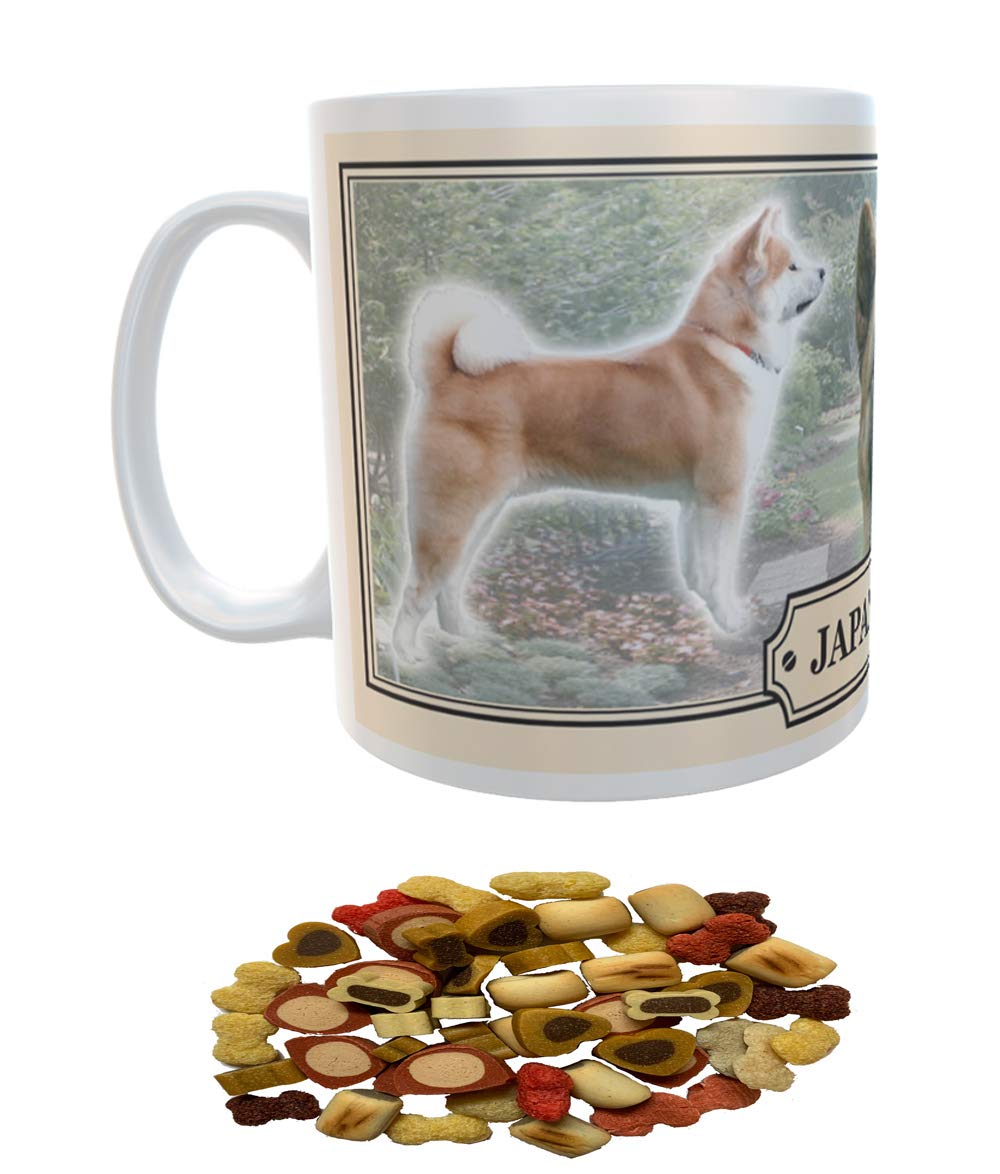 Japanese Akita Dog Breed Gift Mug with Treats