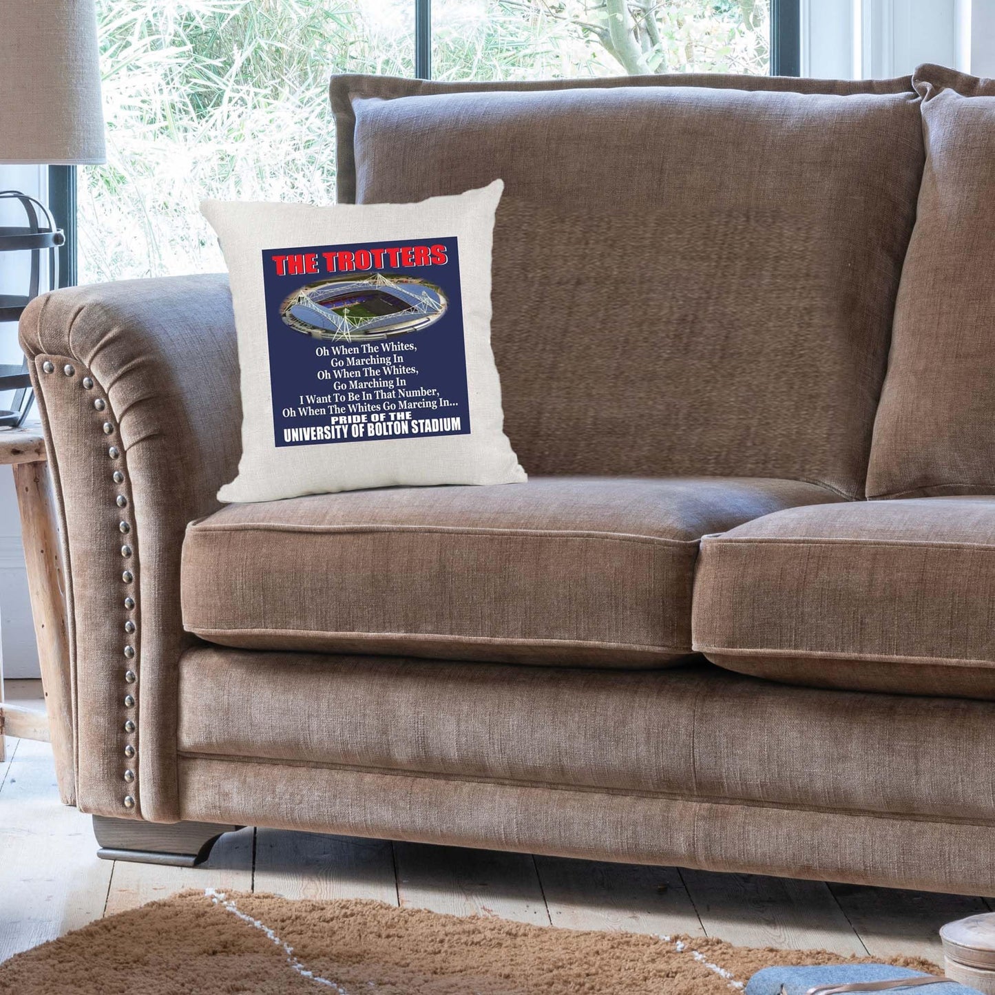 Bolton Football Anthem Song Chant Cushion Cover Gift