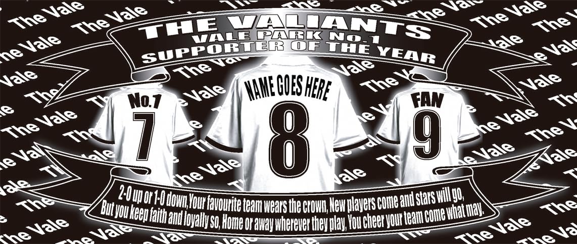 Port Vale Personalised Football Shirt Silver Aluminium Two Lid Unisex Water Bottle Gift