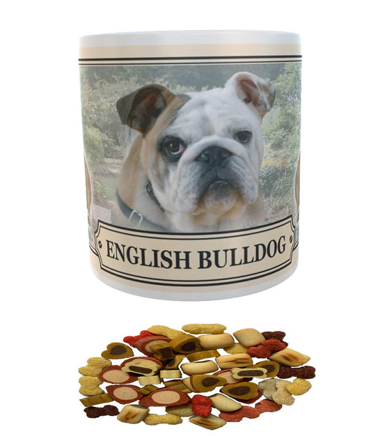 English Bulldog Dog Breed Gift Mug with Treats
