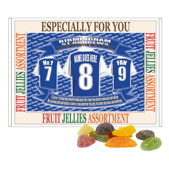 Birmingham Football Shirt Personalised Gift Boxed Sweets