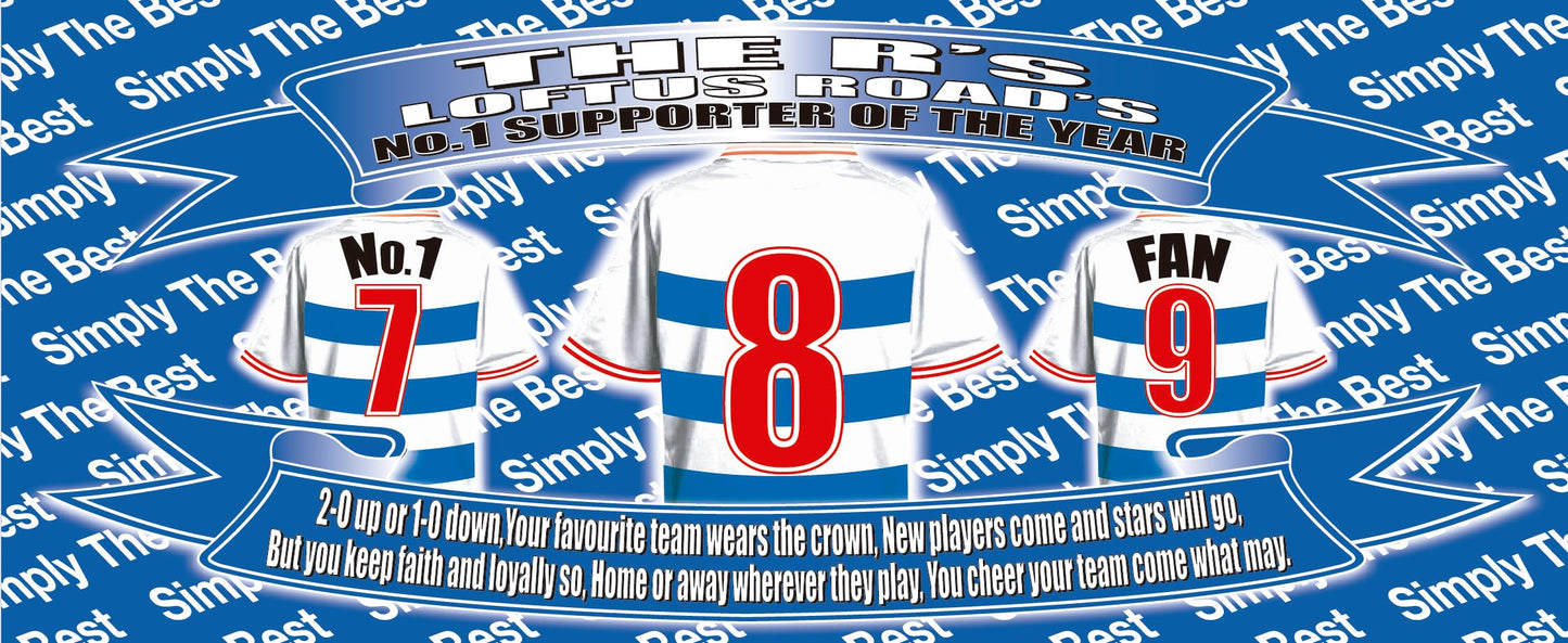 Queens (park) Rangers Football Shirt Silver Aluminium Two Lid Unisex Water Bottle Gift