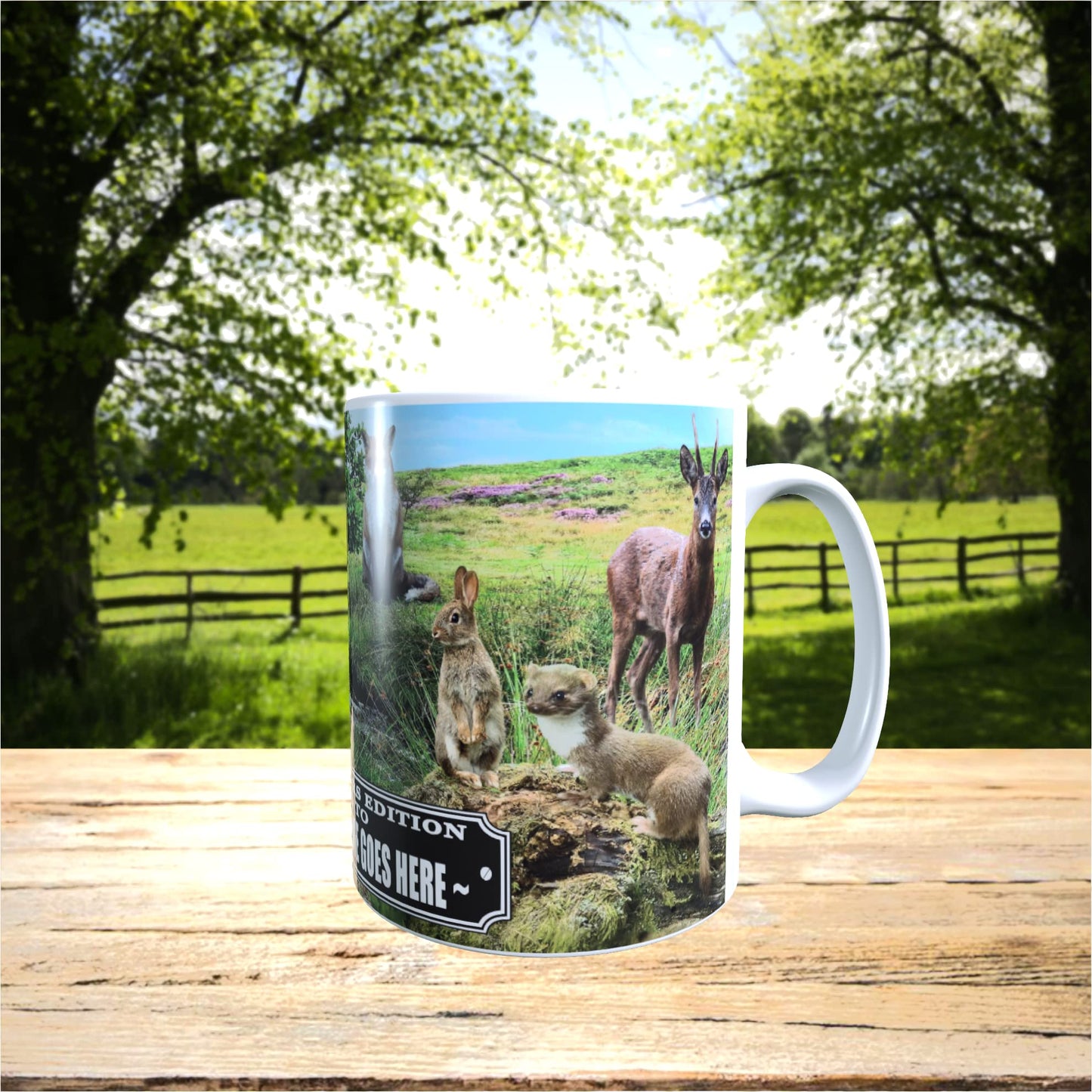 British Countryside Wildlife Animals Personalised Mug Gift