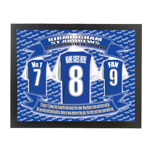 Birmingham Football Shirt Personalised Picture Gift