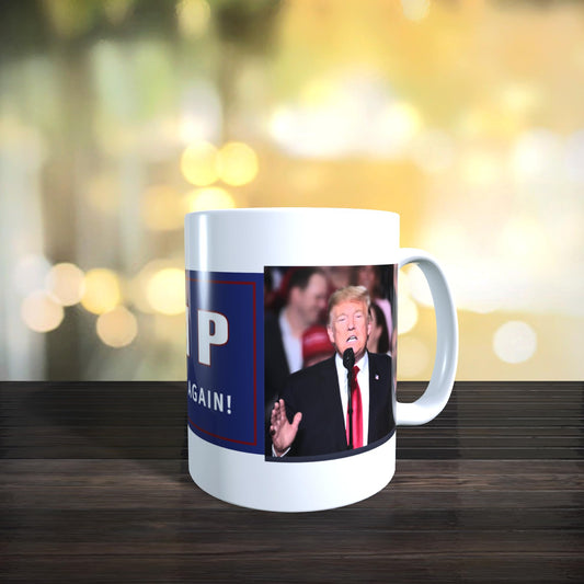 Donald Trump Make America Great 2024 Campaign 47th President Election Vote Funny Ceramic Gift Cup for Trump Supporter