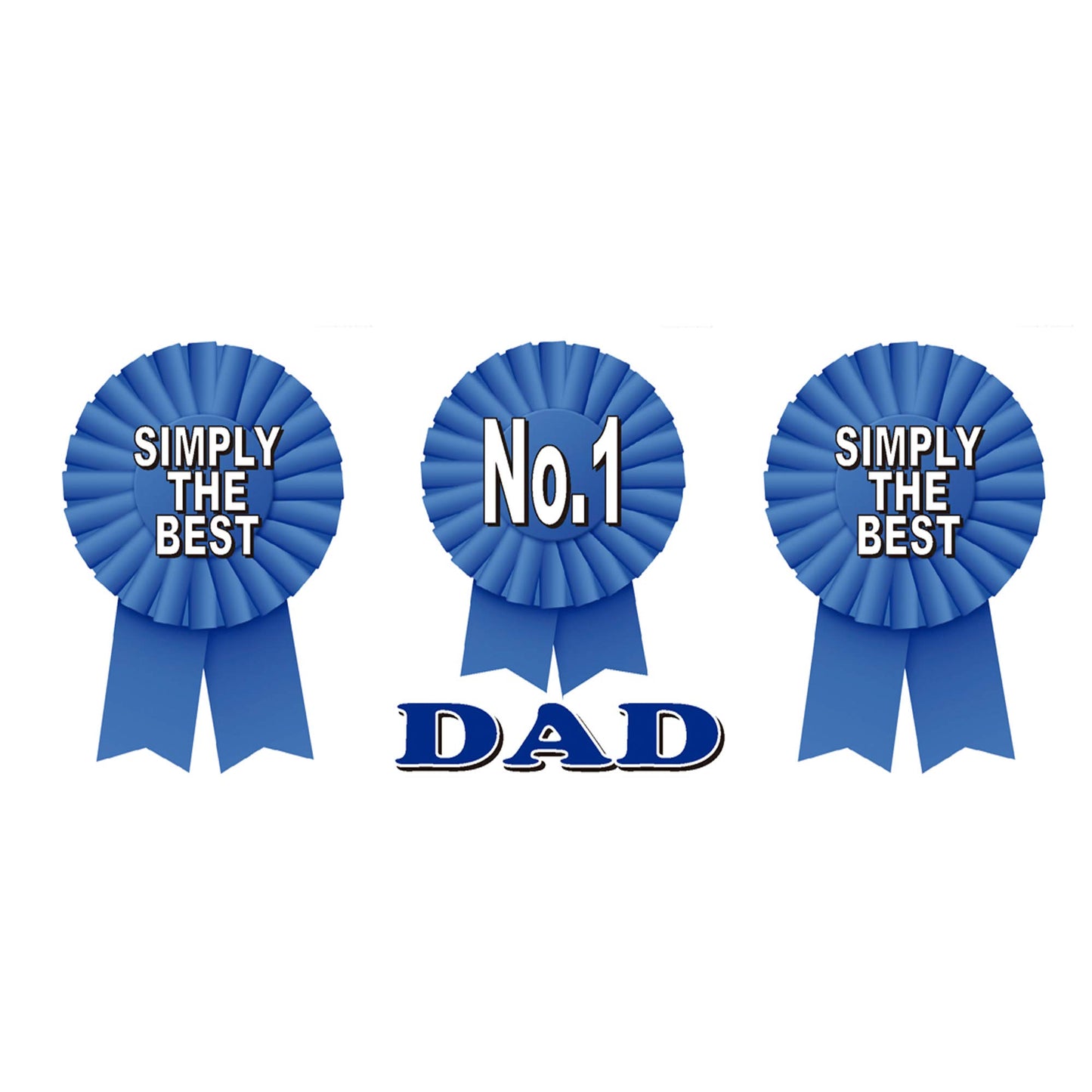 Simply The Best Dad Ceramic Rosette Gift Mug