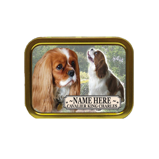 Cavalier King Charles Spaniel Dog Breed Personalised Tobacco Storage Tin & Products