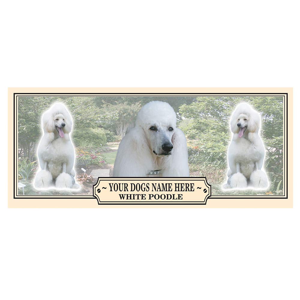 White Poodle Personalised Dog Breed Gift Mug with Treats