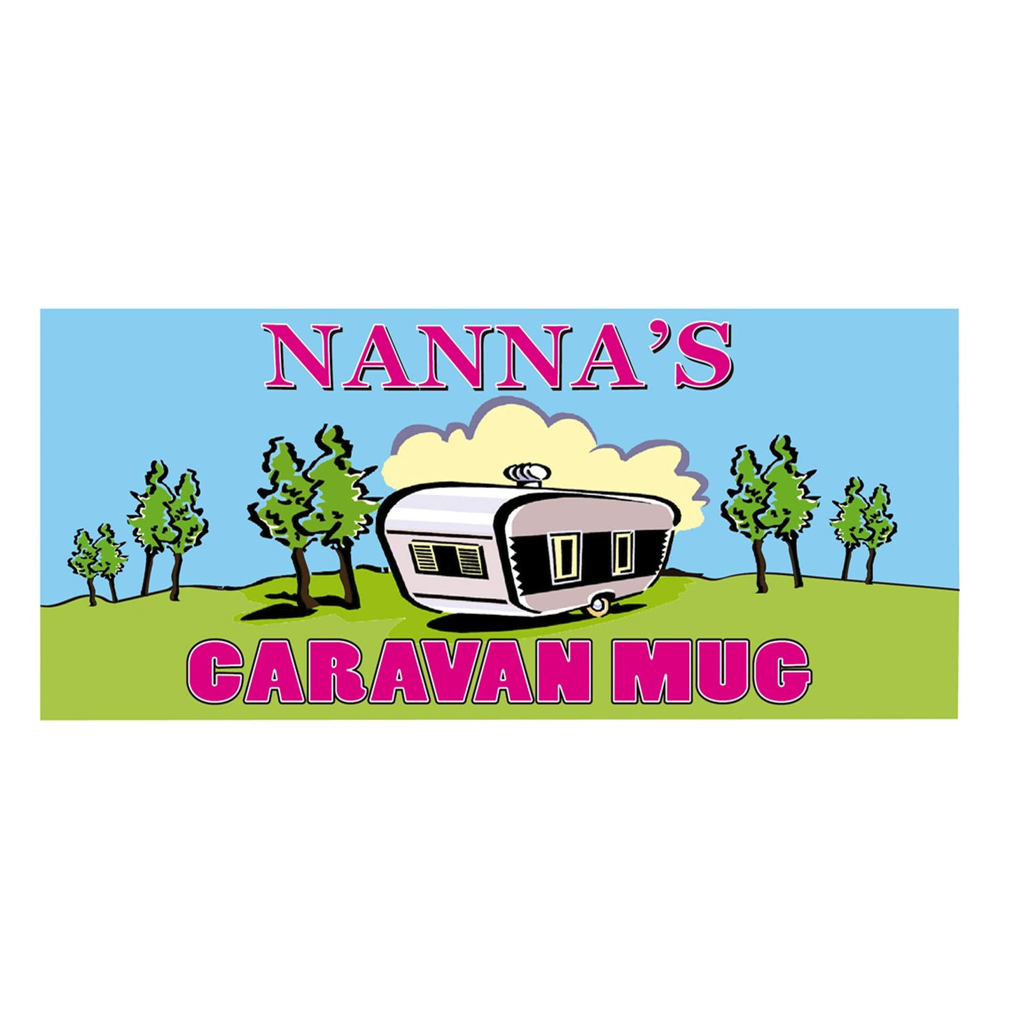 Nanna's Home is Where You Park It Personal Ceramic Caravan Mug Gift