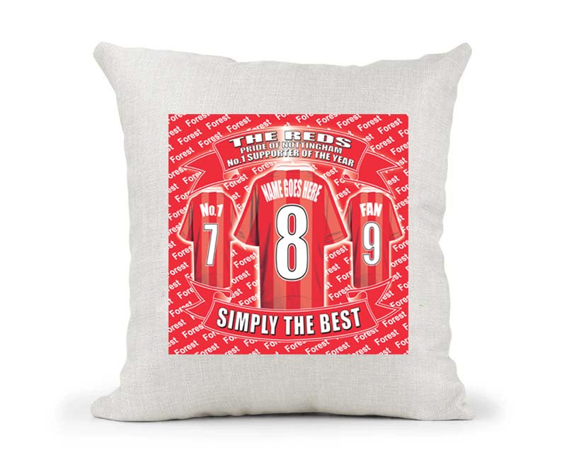 Notts Forest Personalised Football Country Canvas Style Cushion Cover Gift