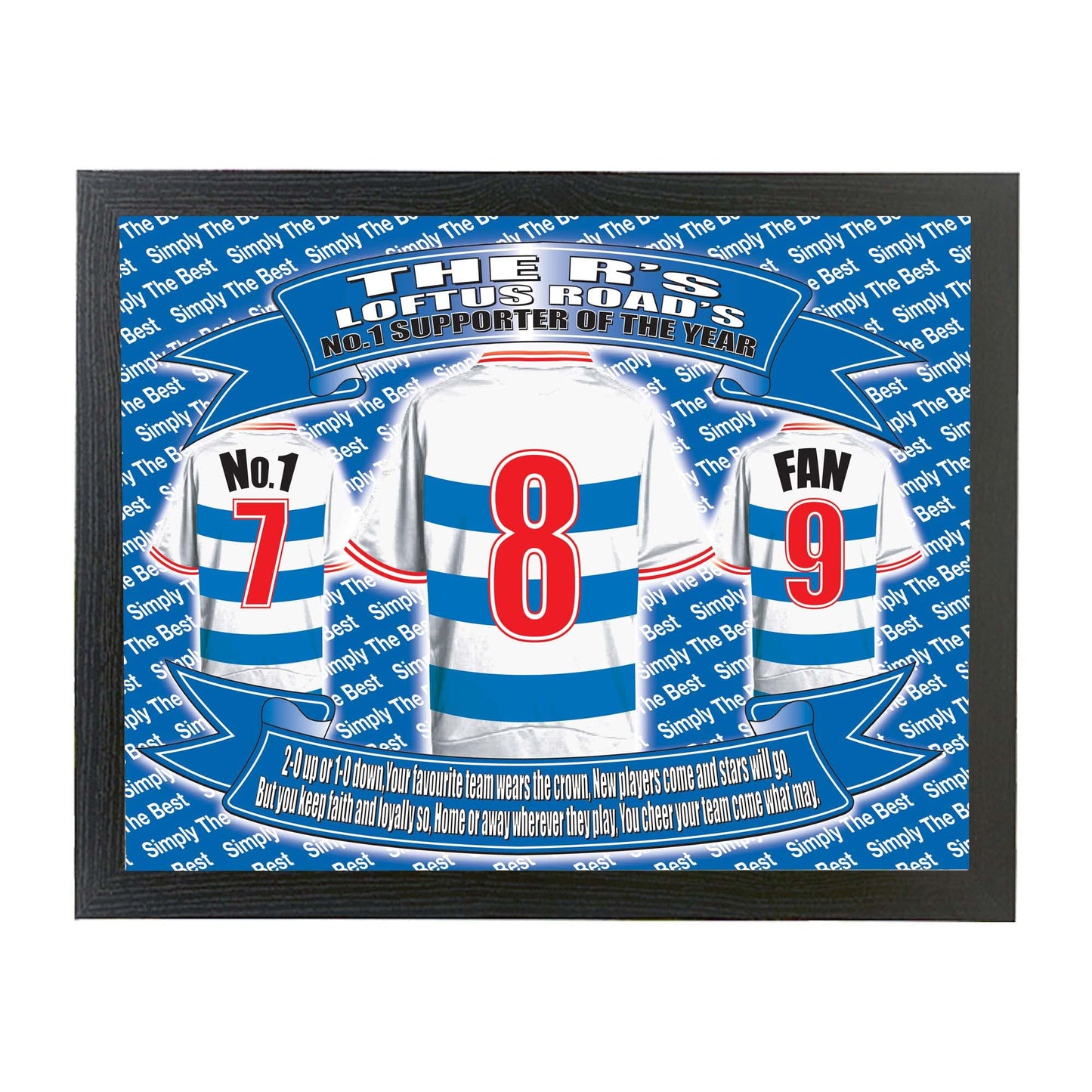 Queens PR Football Shirt Picture Gift