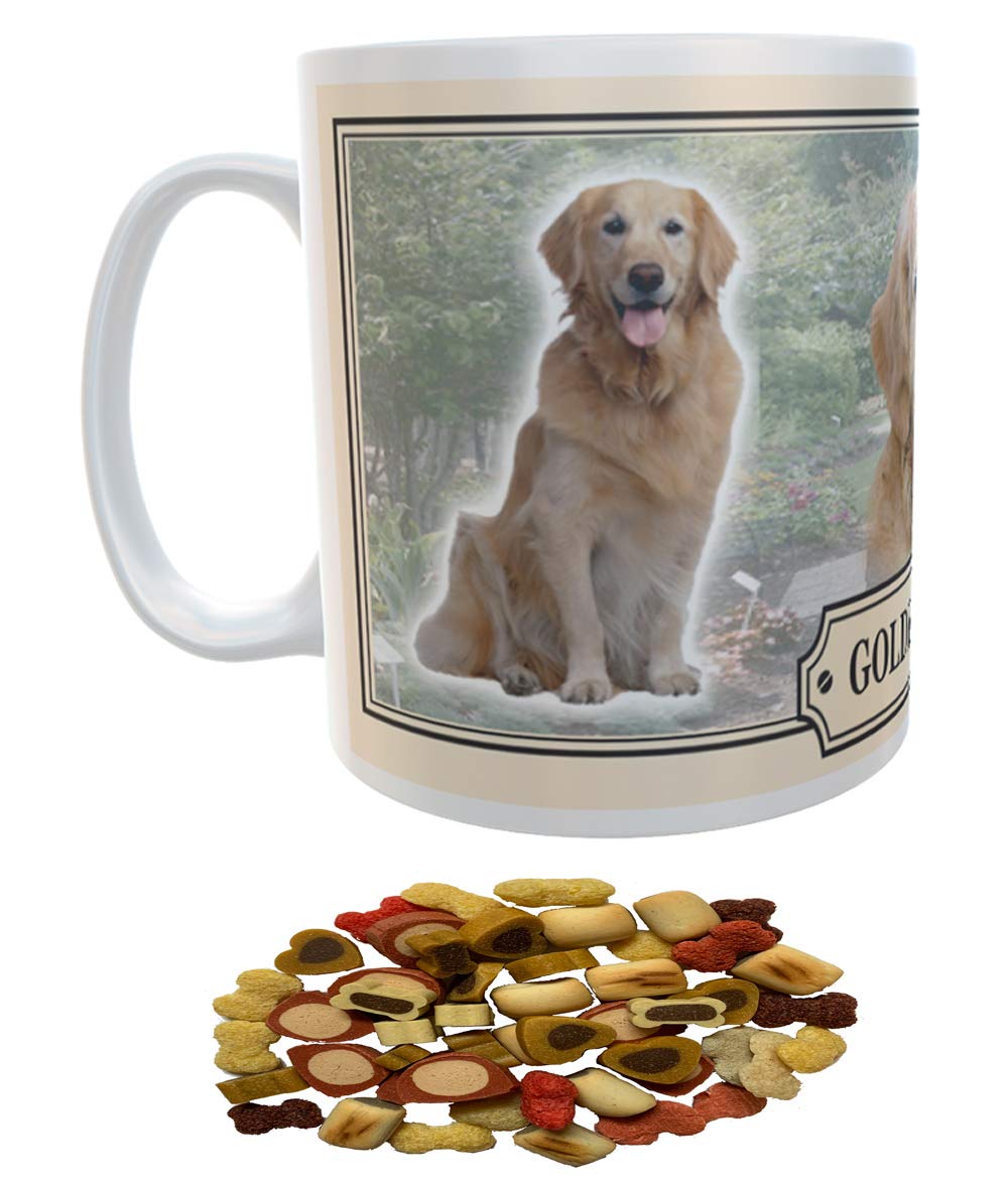 Golden Retriever Dog Breed Mug Gift with Dog Treats