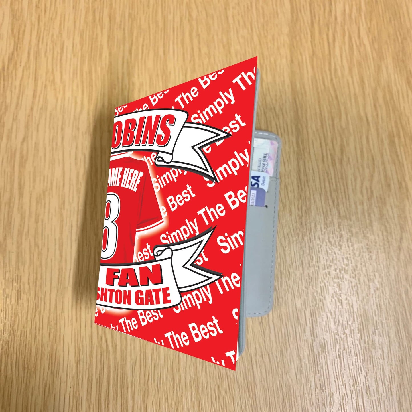Bristol City The Robins Personalised Football Team Shirt Travel Passport Holder Case Gift Present