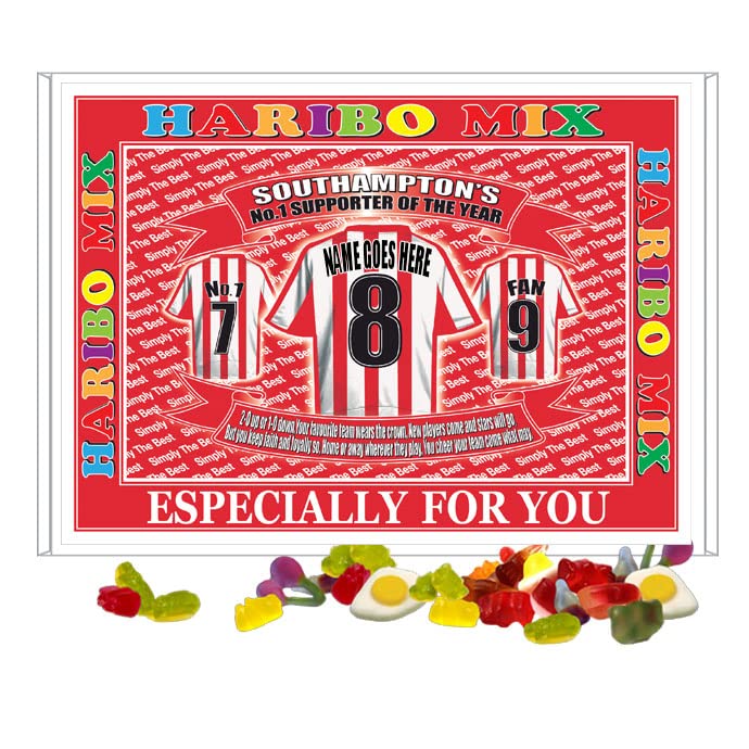 Southampton Football Shirt Personalised Gift Boxed Sweets Variety