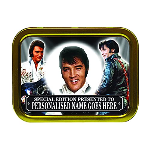 Presley King of Rock n Roll Music Icon Personalised Tobacco Storage Tin & Products