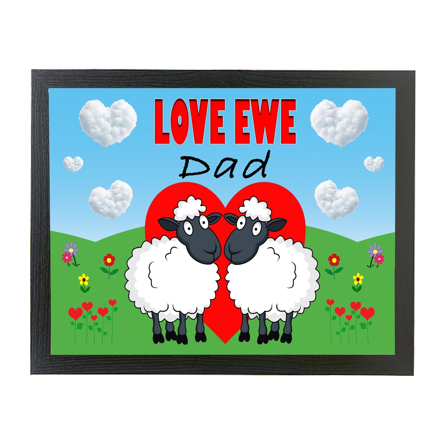 Love Ewe Male Cute Sheep Personalised Cushioned Lap Tray Gift Present
