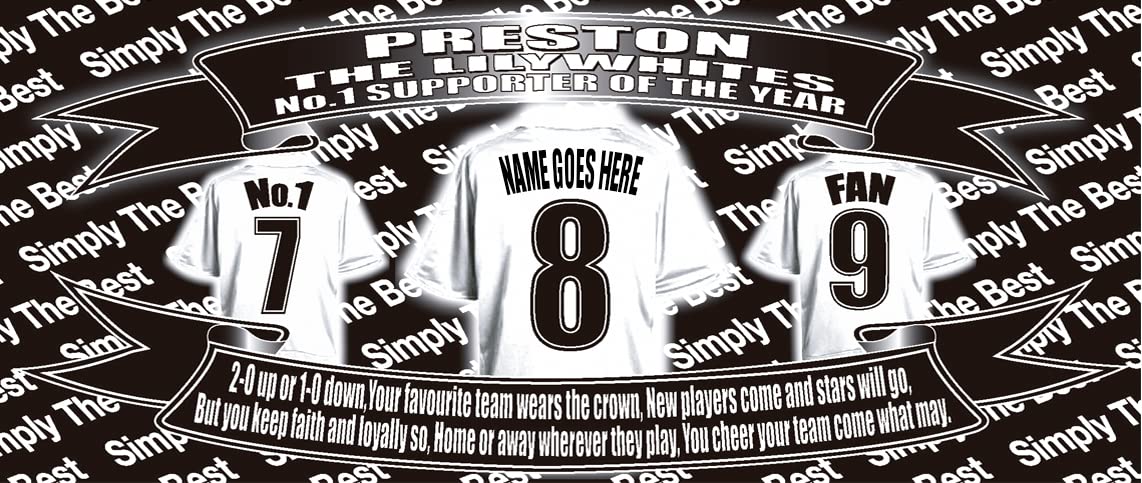 Preston Football Team Shirt Personalised Mug Gift with Chocolate Footballs