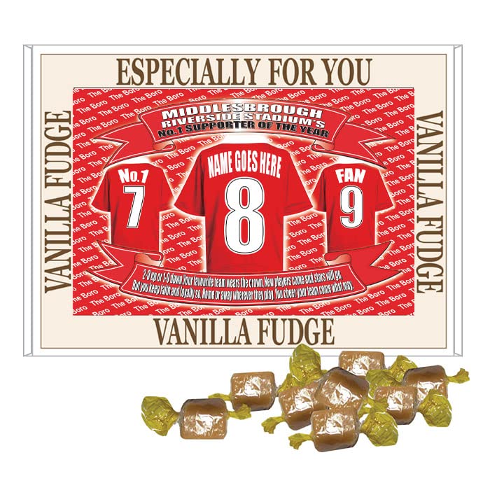 Middlesbrough Football Shirt Personalised Gift Boxed Sweets Variety