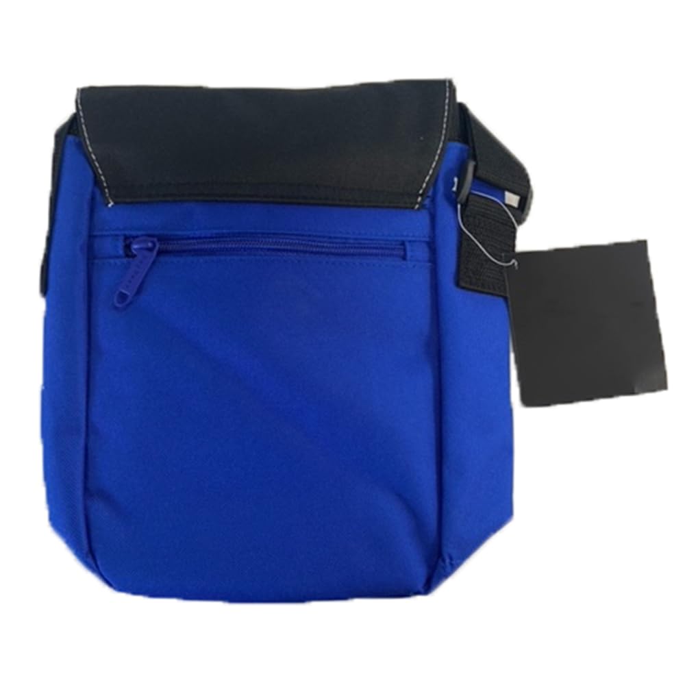 Kids Childrens Personalised Name Pug School Messenger Bag (Blue)