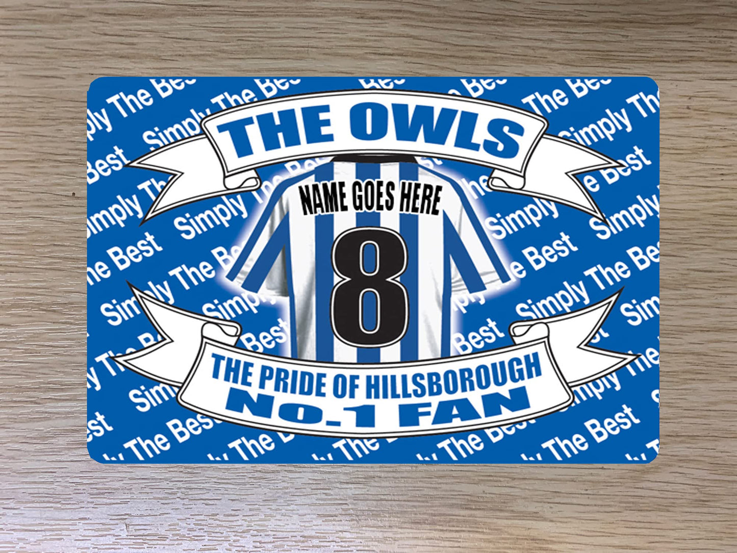Sheff Wed Football Team Shirt Personalised Travel Passport Holder Team-Aston Case Gift Present