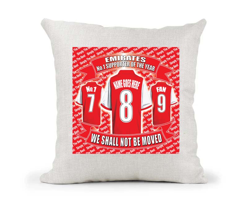 The Gooners Personalised Football Cushion Cover Gift