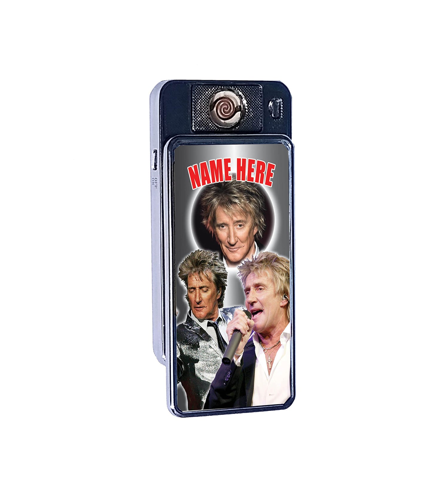 Stewart Personalised Icon Rechargeable Gift Boxed Silver Metal USB Lighter