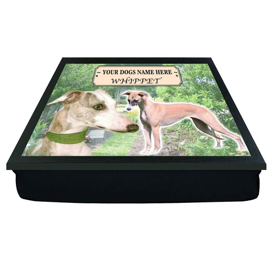Whippet Personalised Dog Breed Gift Lap Tray