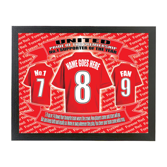 Manchester Reds Personalised Football Shirt Picture Gift