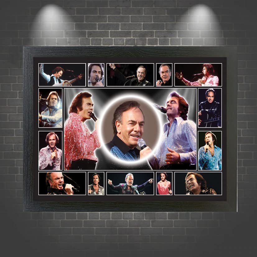 Diamond The-Jazz-Singer Framed Wall Hanging Picture Gift Neil