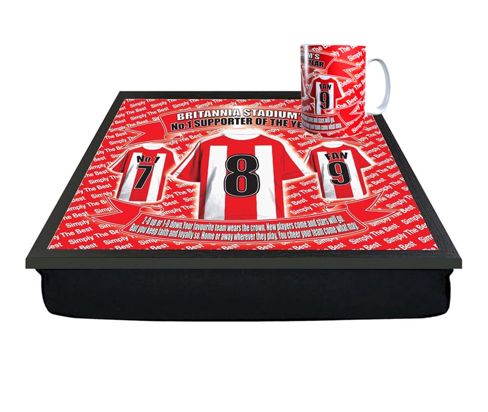 Stoke Football Shirt Lap Tray And Mug Gift Set