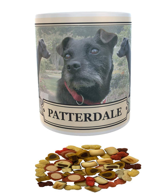 Patterdale Terrier Dog Breed Gift Mug with Treats