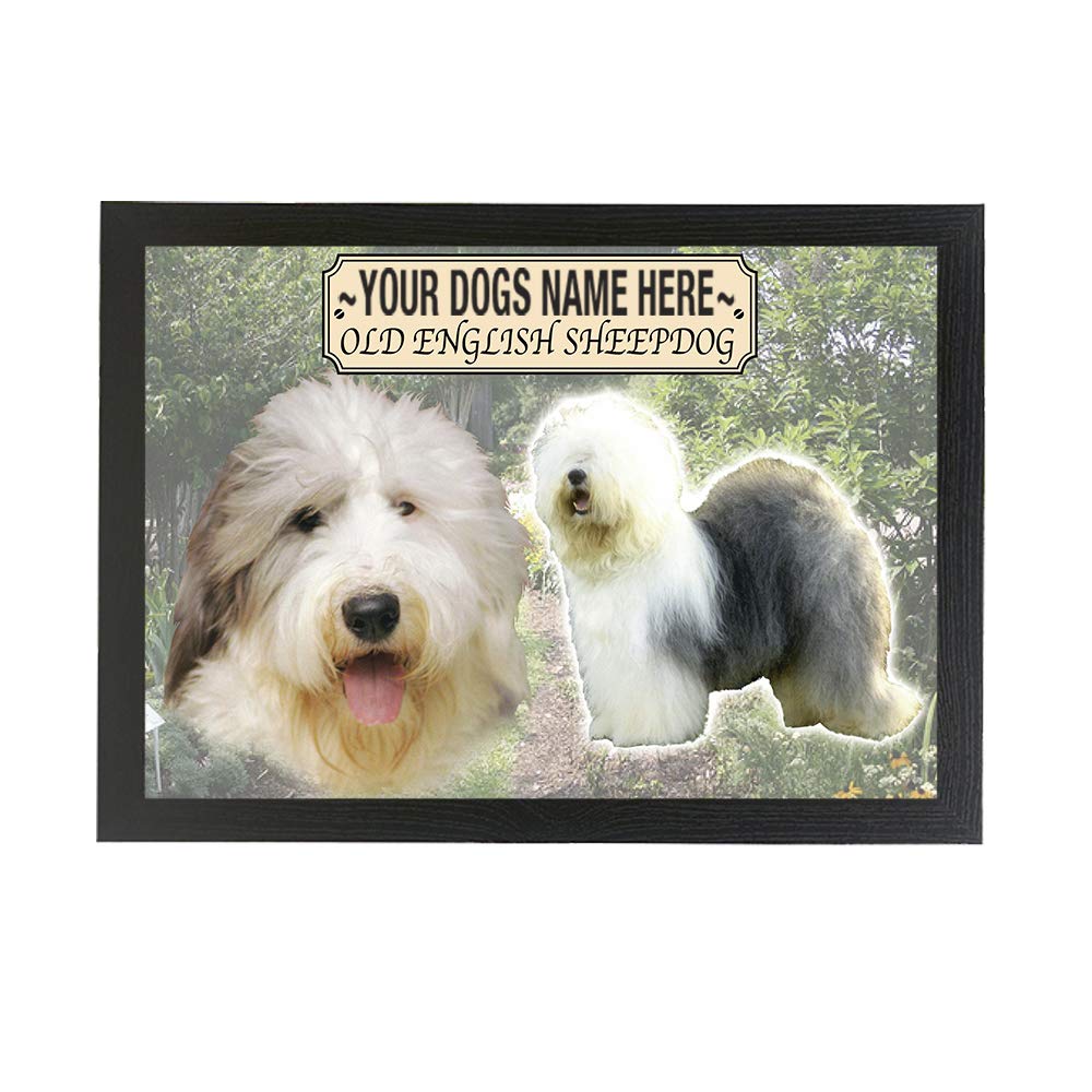 Old English Sheepdog Personalised Dog Breed Gift Lap Tray