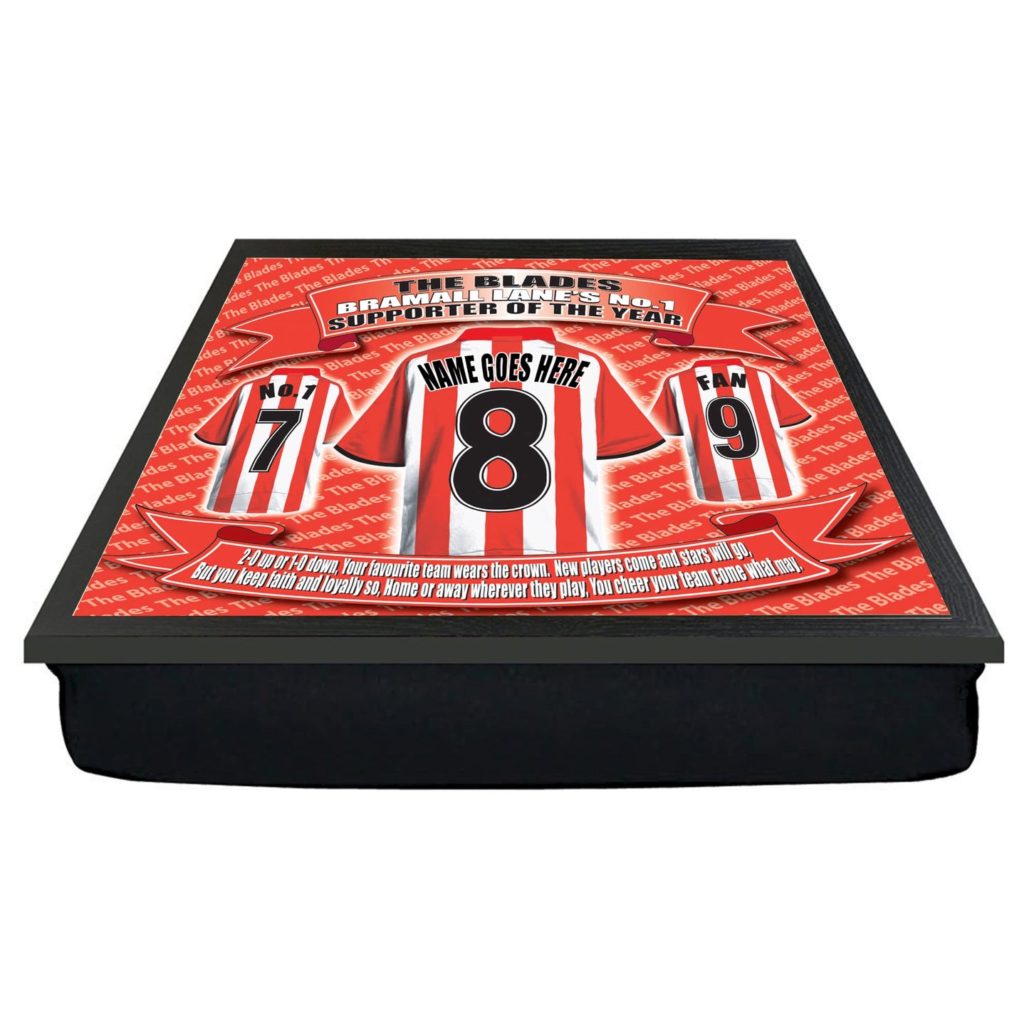 Sheffield U Personalised Football Shirt Lap Tray Gift by Generic