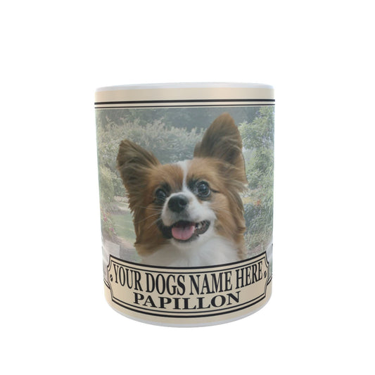 Papillon Personalised Dog Breed Gift Mug