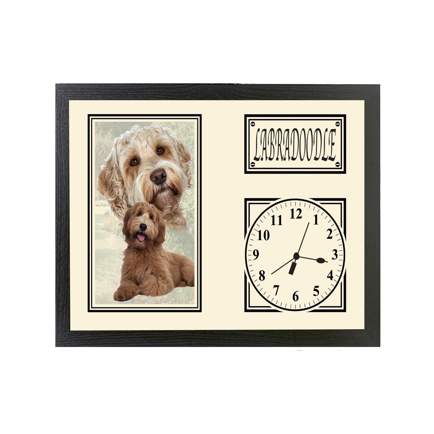 Labradoodle Dog Breed Wall Mounted Kitchen Bedroom Gift Clock