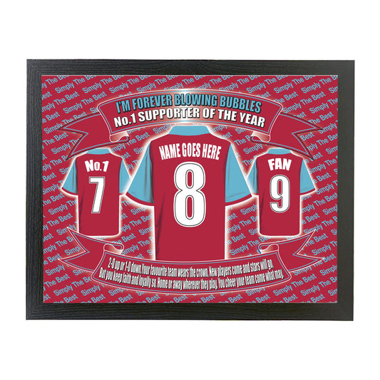 West H Utd Personalised Football Shirt Picture Gift