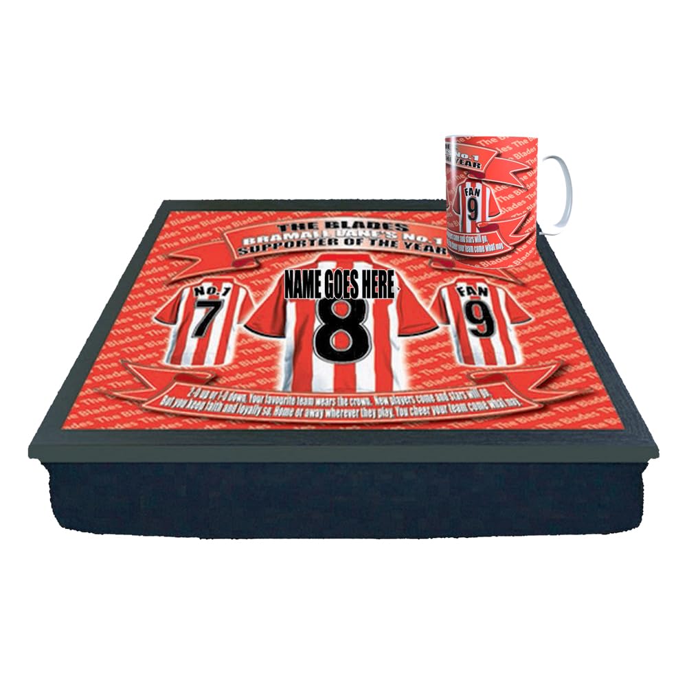 Shef(field) United Personalised Football Club Shirt Lap Tray And Mug Gift Set