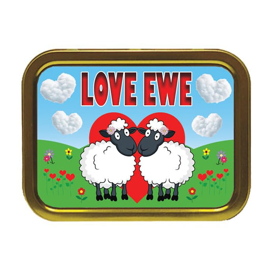 Love Ewe Two Female Cute Sheep Tobacco Storage Tin & Products
