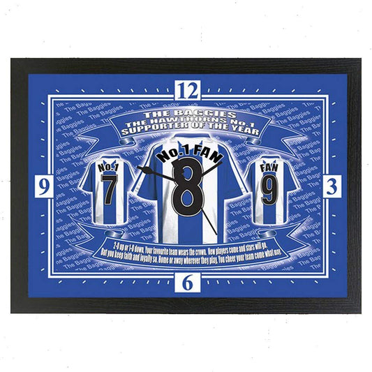 West Bromwich Albion Football Shirt Clock Gift