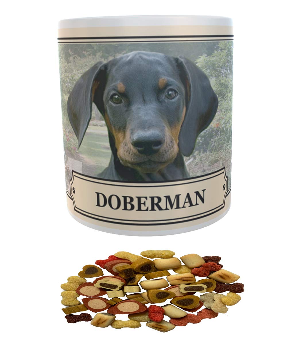 Doberman Dog Breed Gift Mug with Treats