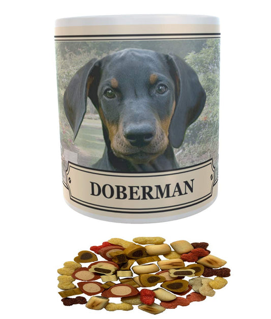 Doberman Dog Breed Gift Mug with Treats