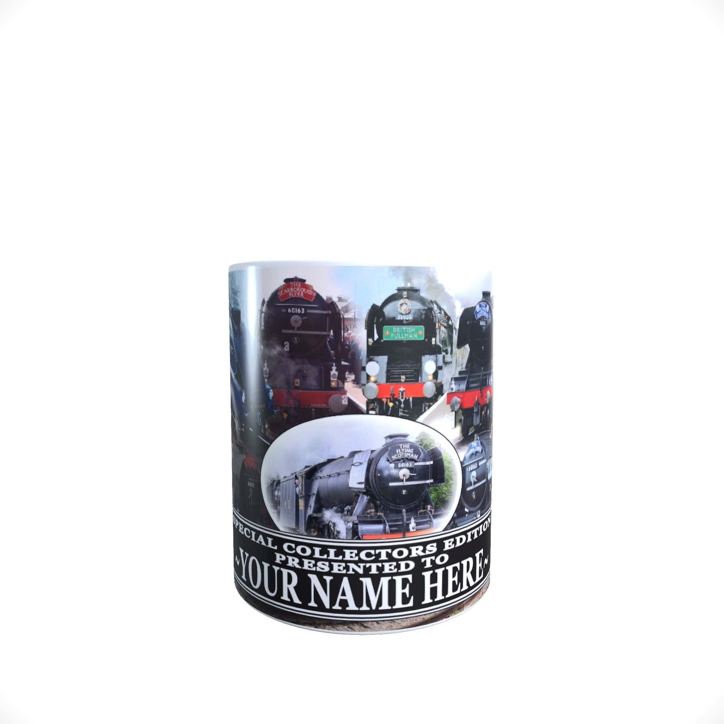 Classic Steam Locomotive Train Personalised Mug Gift, Multicolour