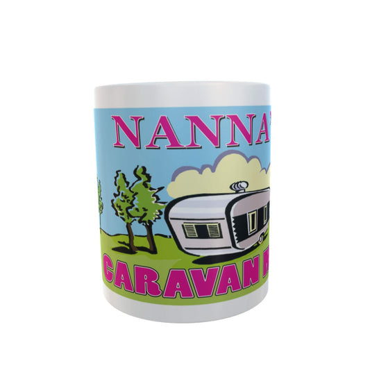 Nanna's Home is Where You Park It Personal Ceramic Caravan Mug Gift