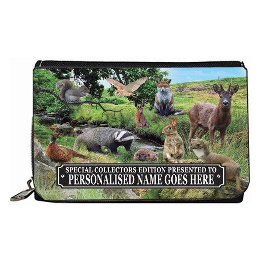 British Countryside Wildlife Animals Personalised Purse Gift