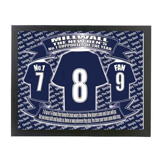 Millwall Football Shirt Picture Framed Gift