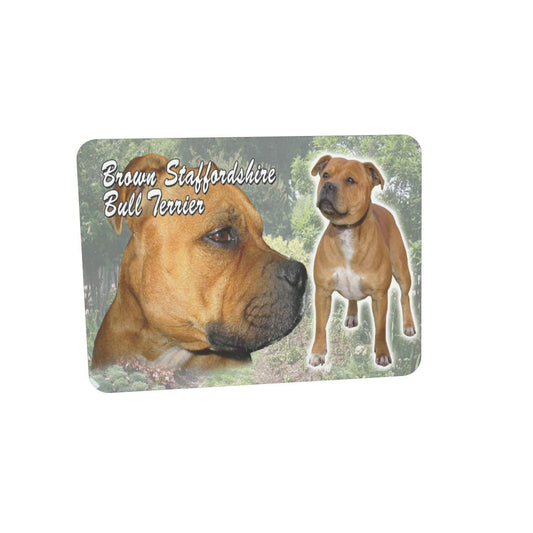 Brown Staffordshire Bull Terrier Dog Breed Mouse Mat Gift